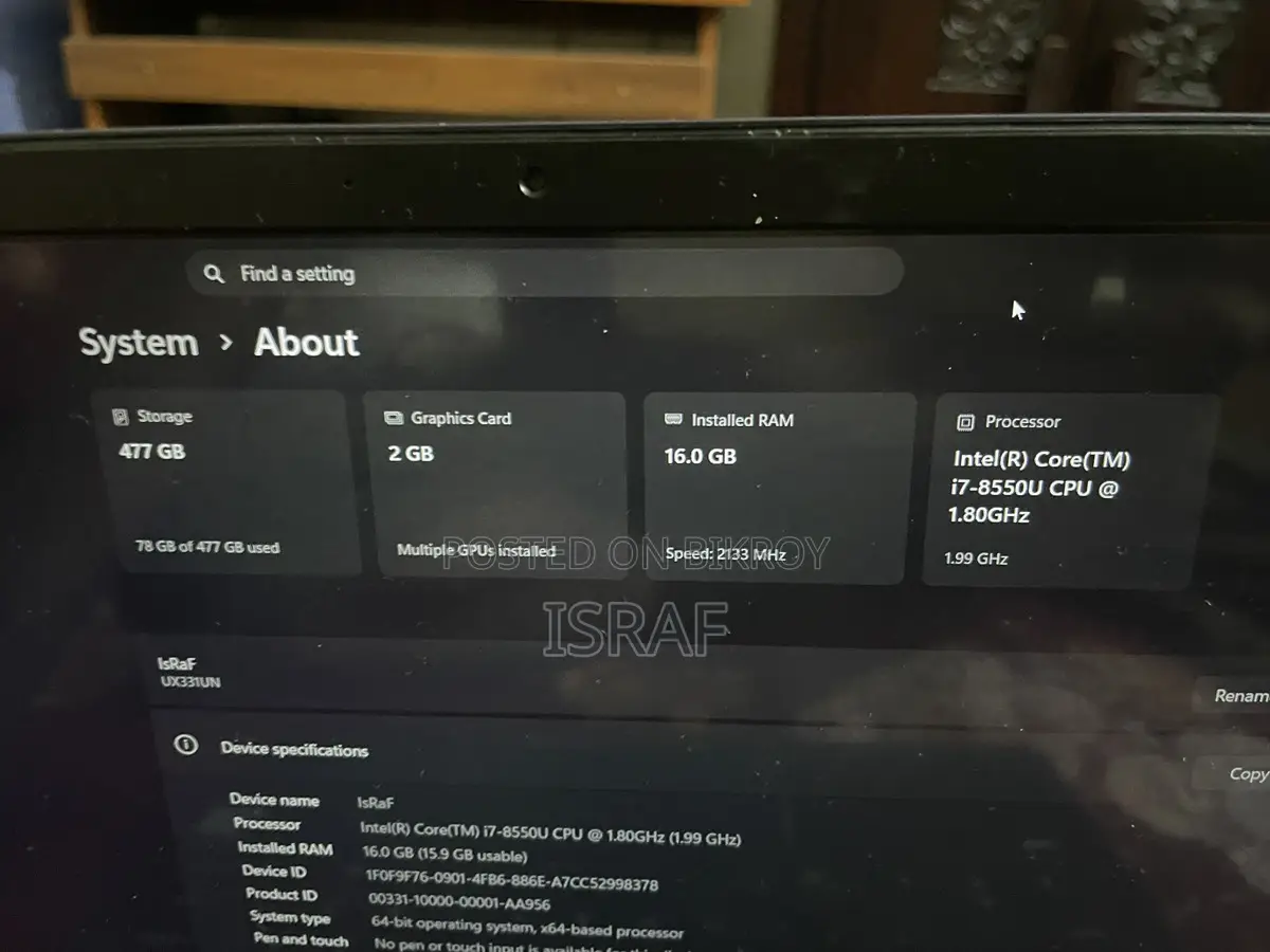ASUS ZenBook UX331U (i7 / 16GB MX150)