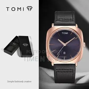 Tomi Square Mens Genuine Leather