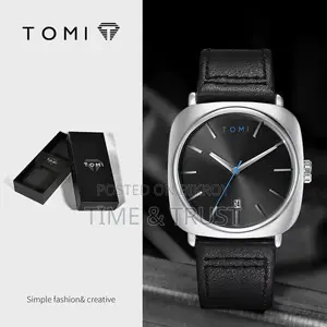 Tomi Square Mens Genuine Leather