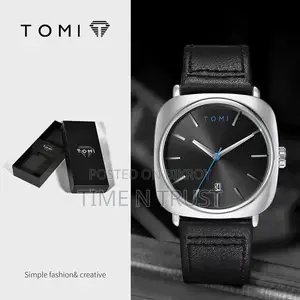 Tomi Square Mens Genuine Leather