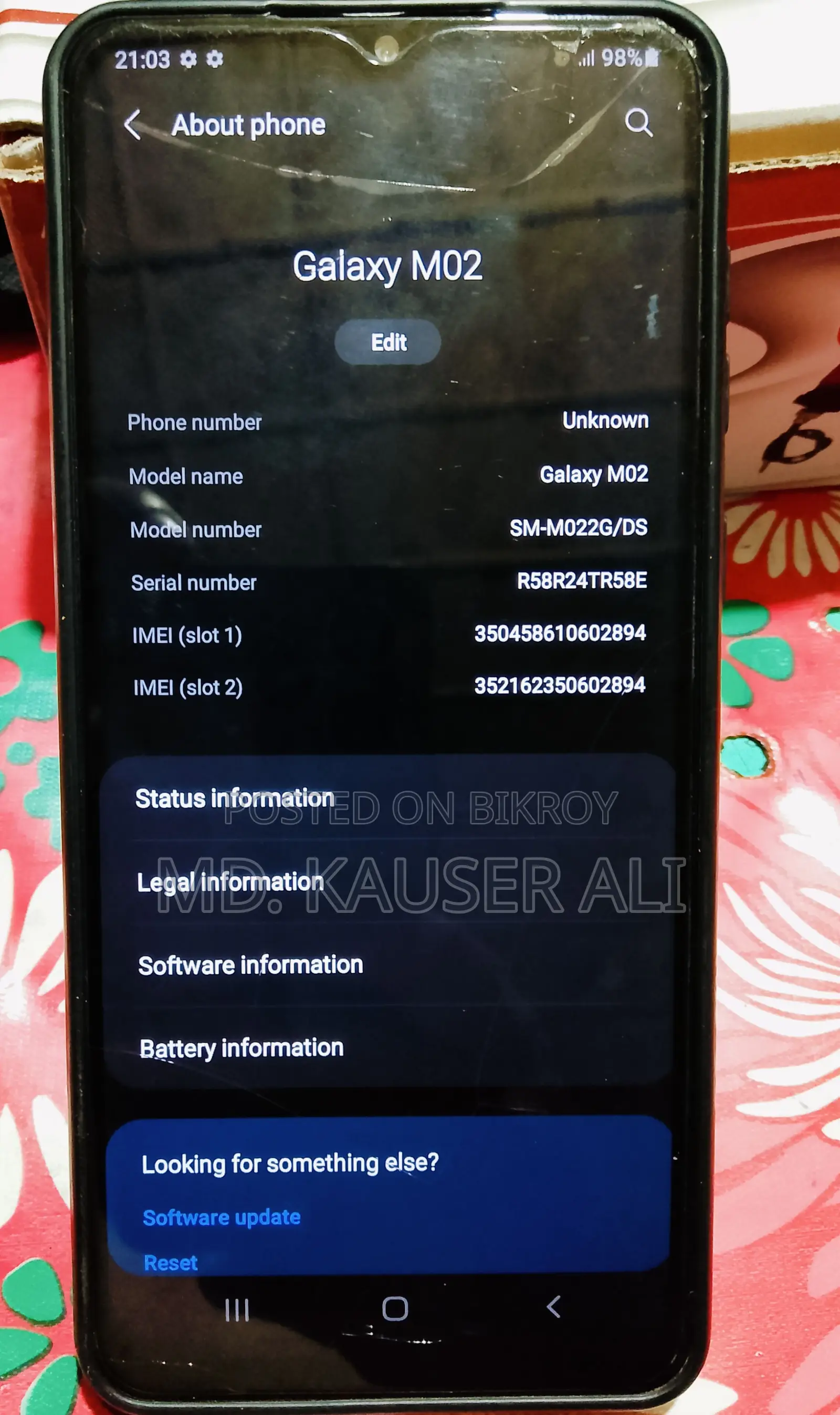 Samsung Galaxy M02 (Used)