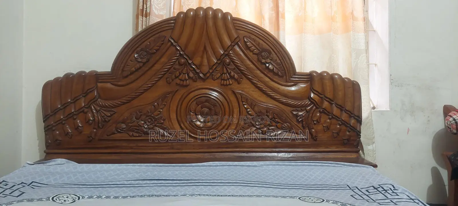Original Mahogany Wood Bed for Sale