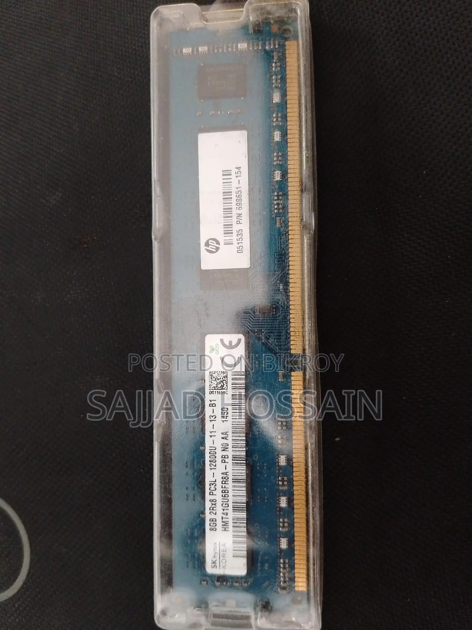 Dsr3-8gb HP Brand RAM 12800u Low Price