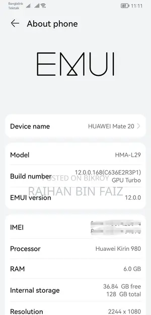 Huawei Mate 20 (Used)