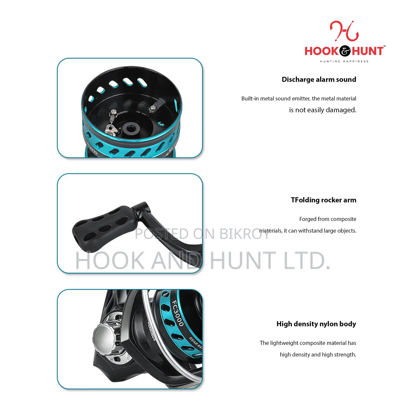 FC Spinning Fishing Reel 1000–7000