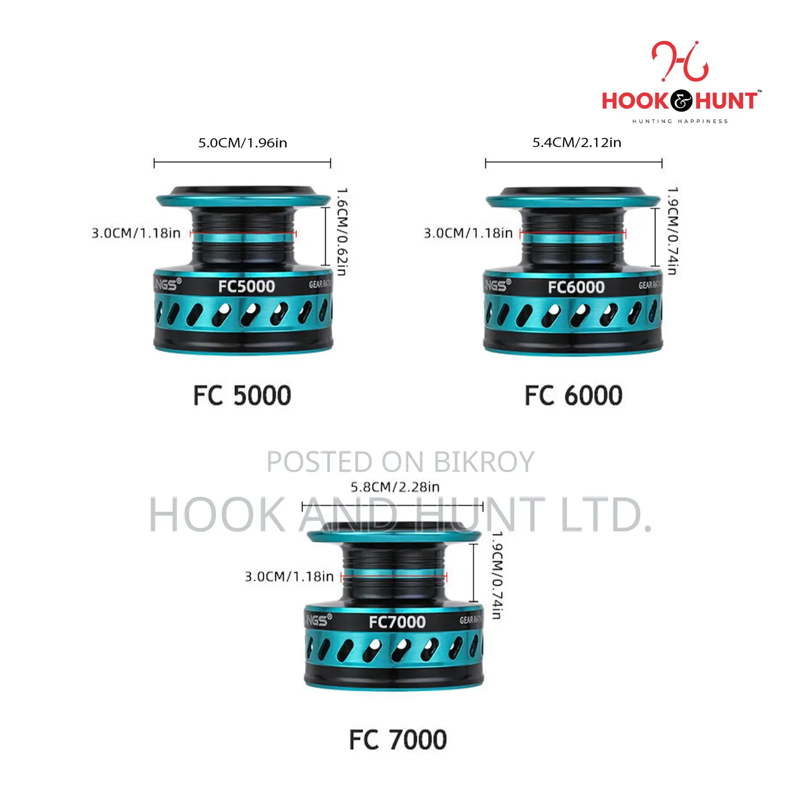 FC Spinning Fishing Reel 1000–7000