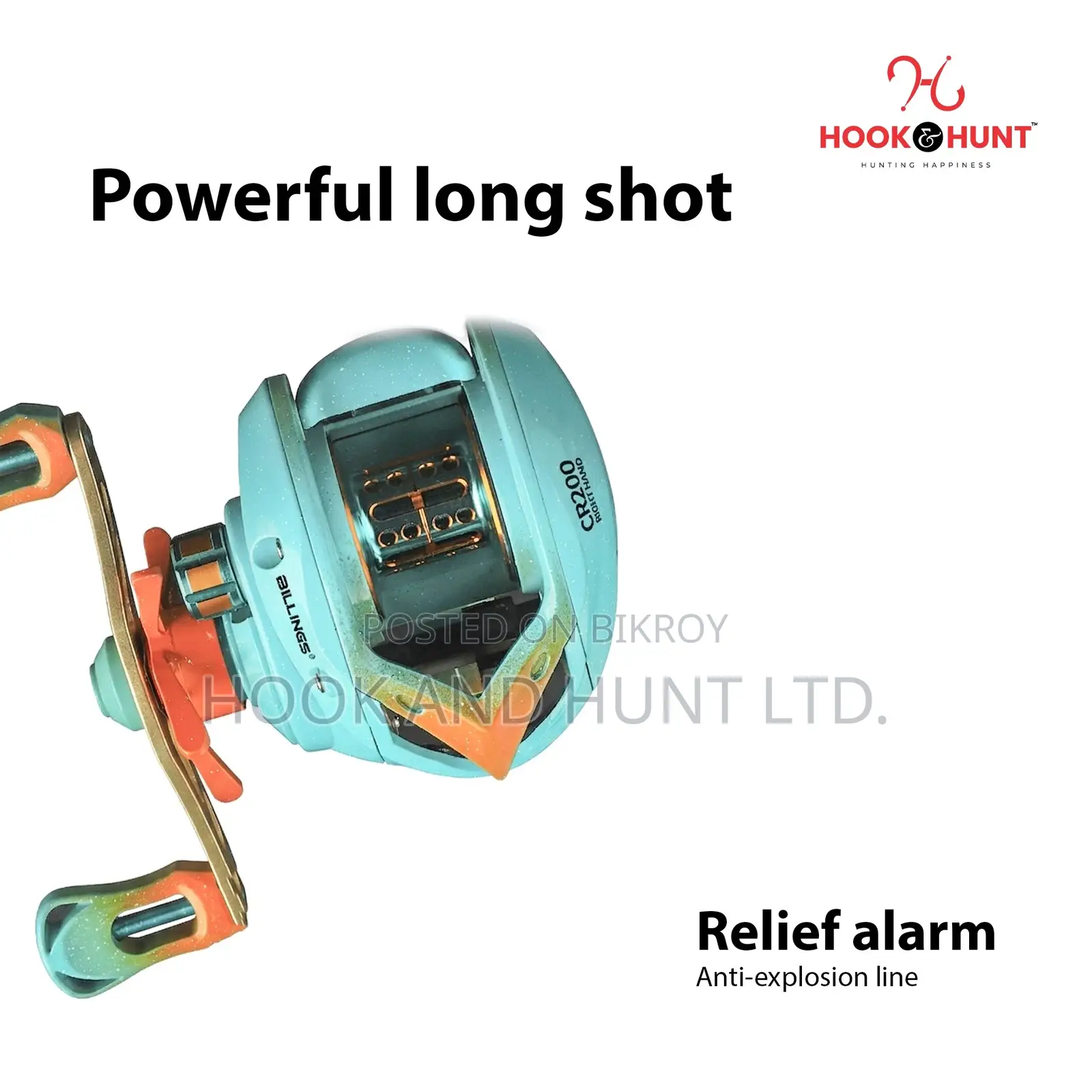 CR 200 Waterdrop Baitcasting Reel for Long Casting