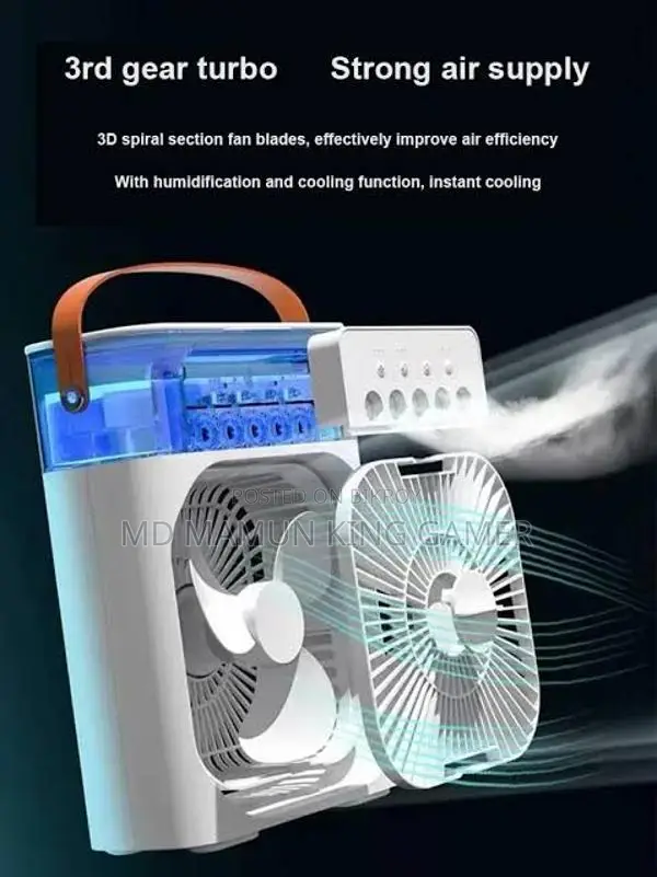 3-in-1 Rechargeable Mini Portable Air Cooler Fan