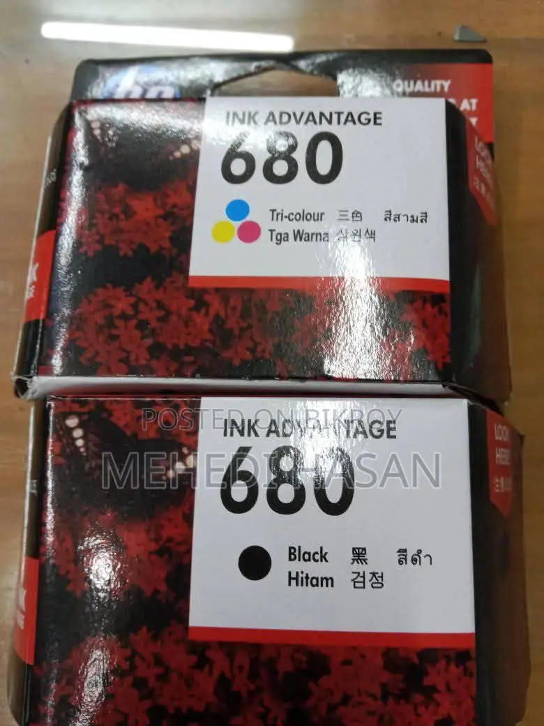 HP Colour Printer's Cartridges 680 Original & Copy Product Available
