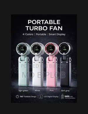 Popular Mini High-speed Handheld Turbo Fan Smart Digital Display