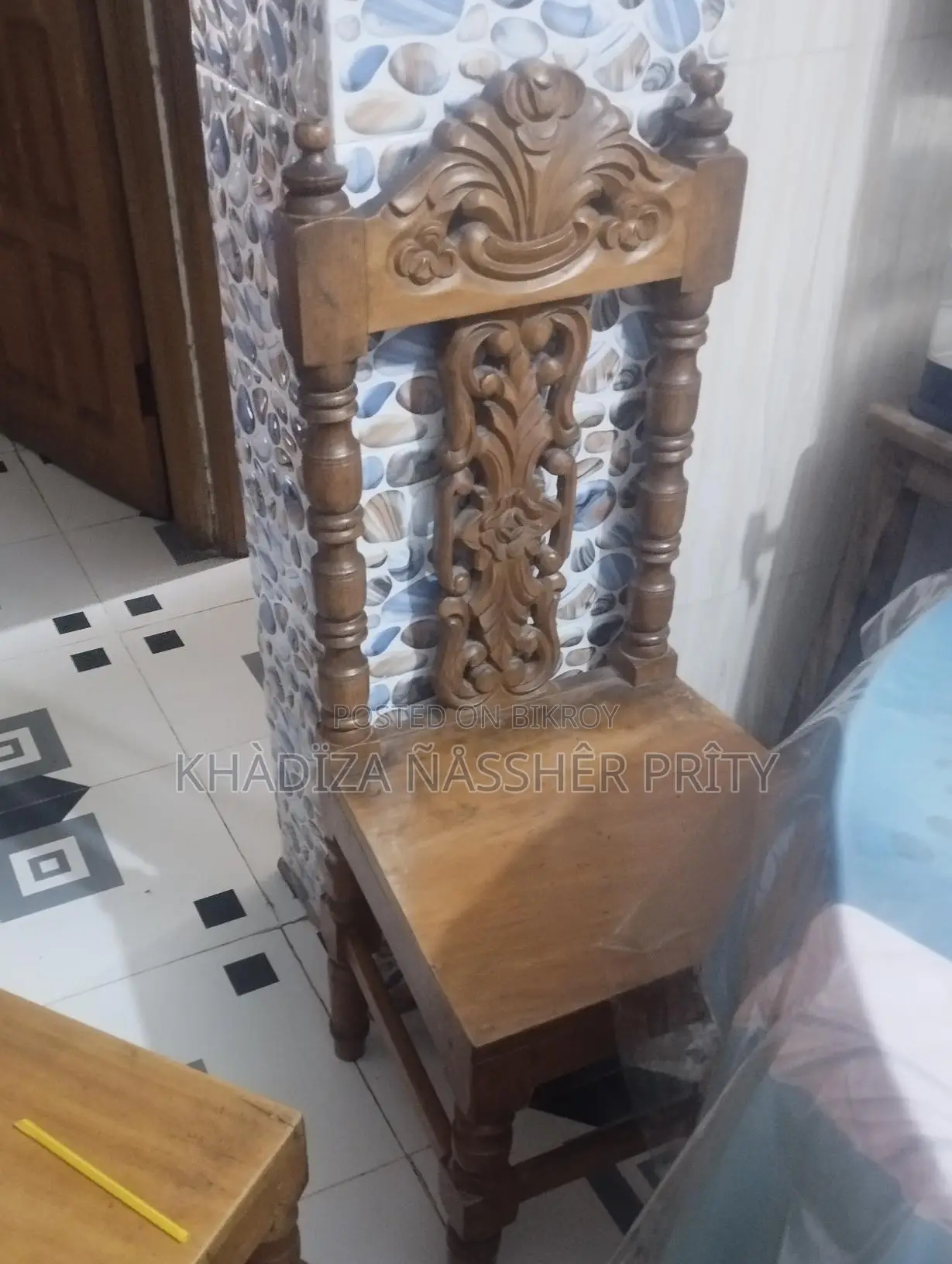 সেগুন কাঠের ৬ চেয়ার, রিং সাইজের রাউন্ড টেবিল,