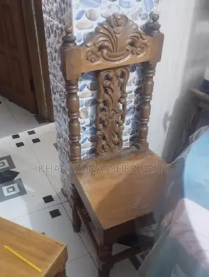 সেগুন কাঠের ৬ চেয়ার, রিং সাইজের রাউন্ড টেবিল,