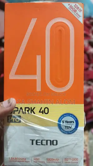 Tecno Spark 40 Pro 128 GB Black