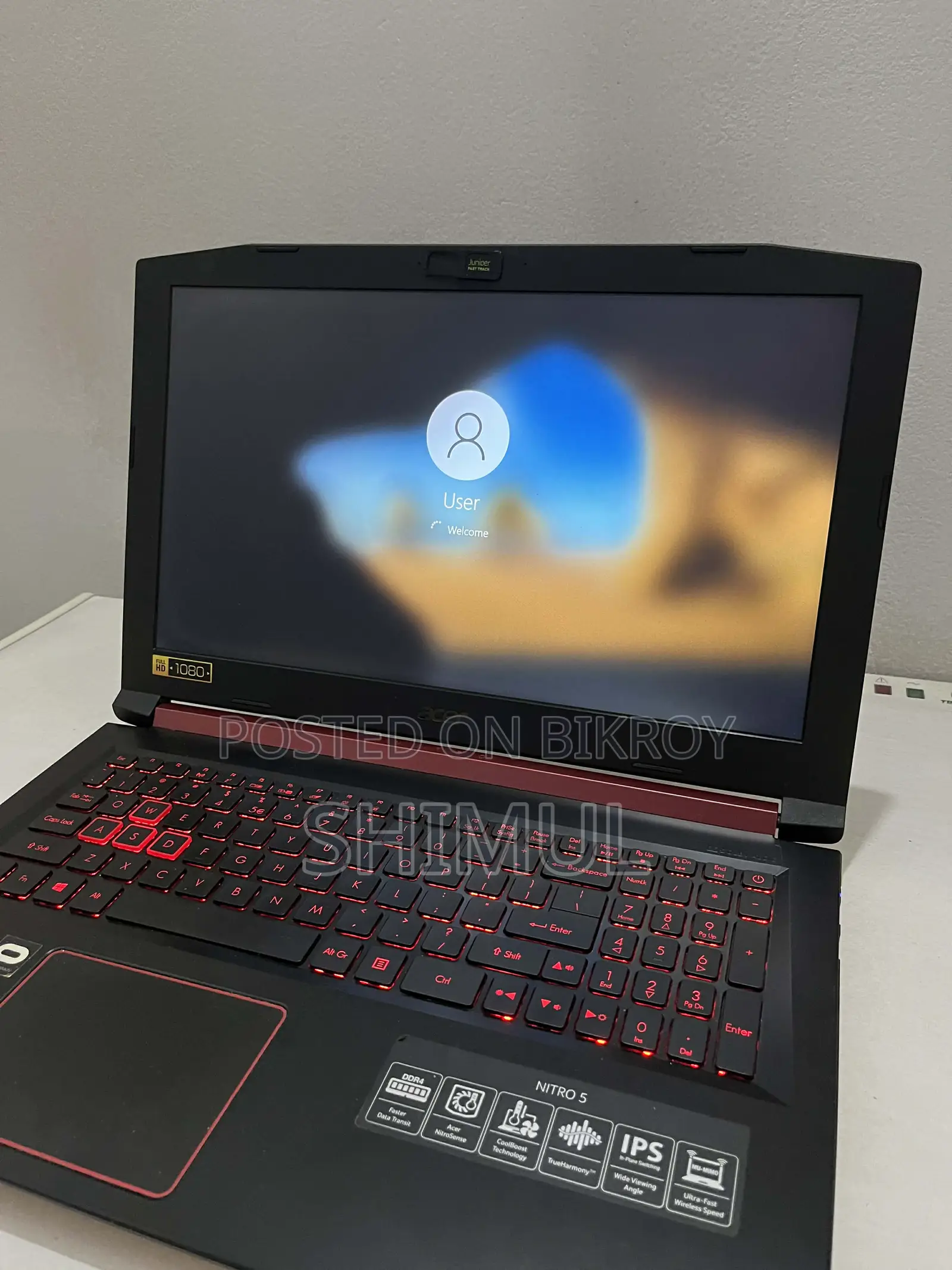 ACER Nitro AN515-53 1050ti গেমিং ল্যাপটপ