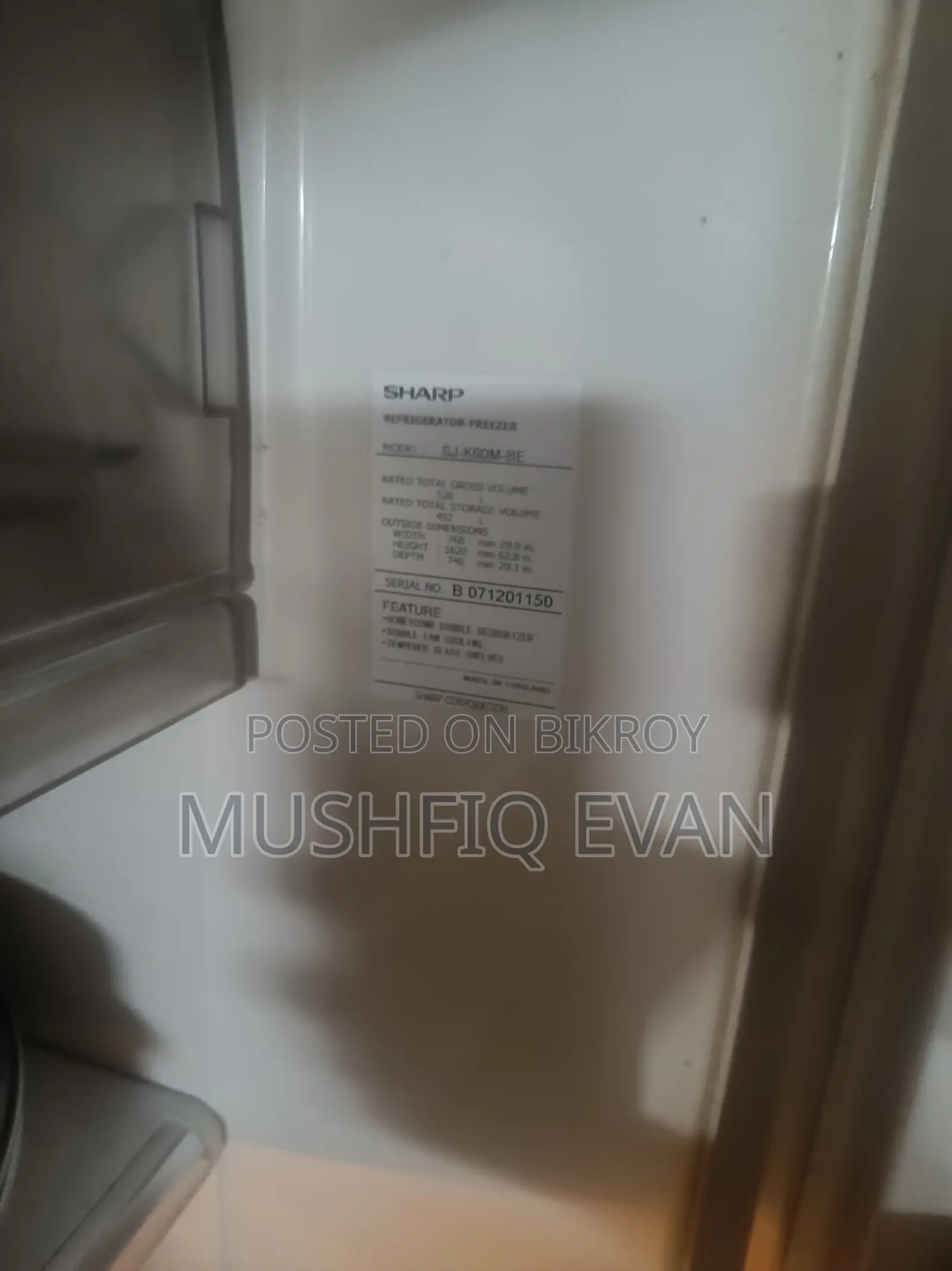 Sharp Refrigerator 526 Liter