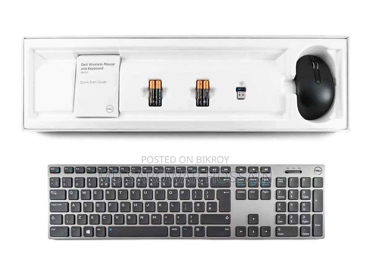 DELL KM717 প্রিমিয়ার ওয়্যারলেস কিবোর্ড এবং মাউস