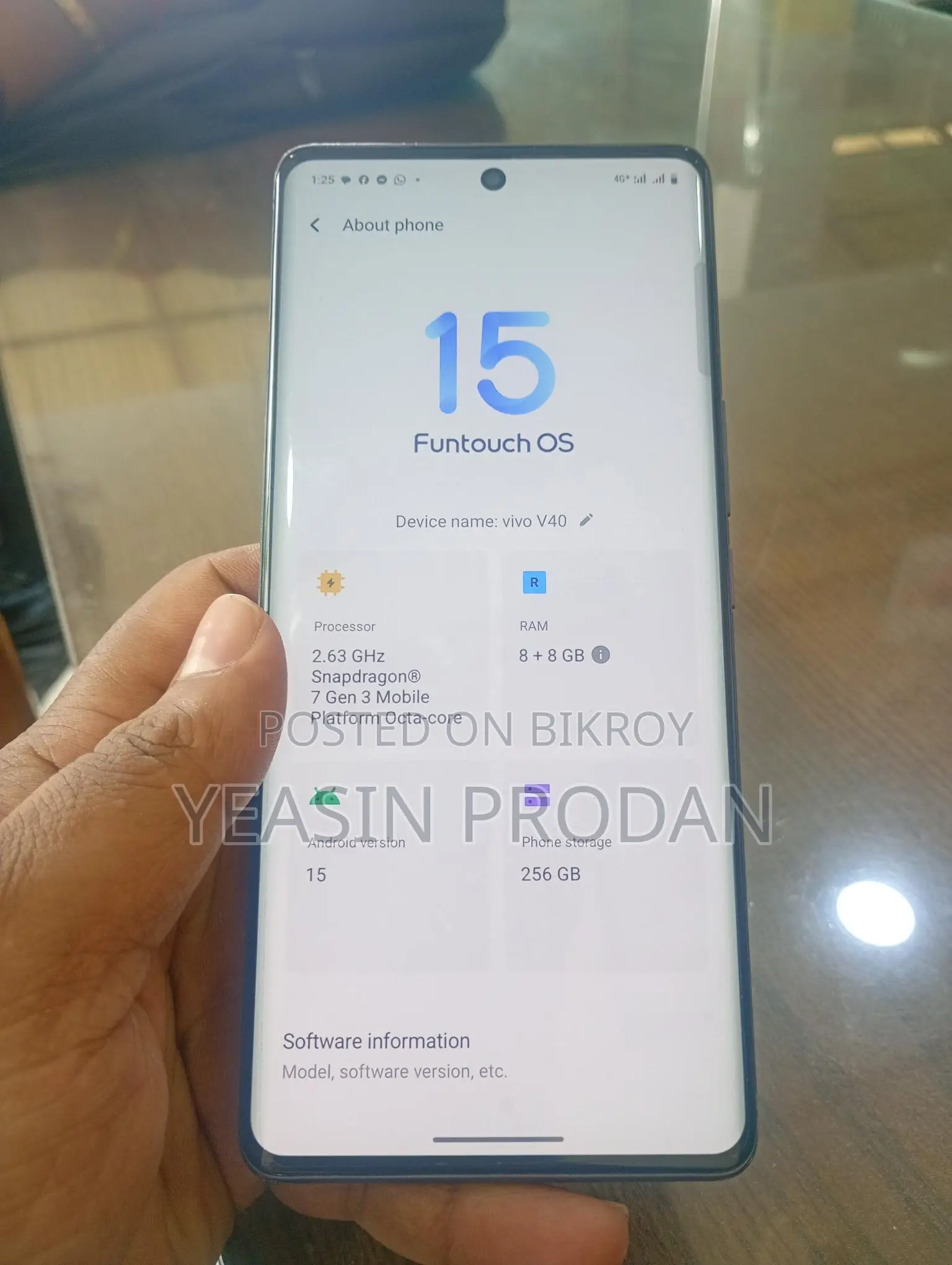 Vivo V40 Completely Fresh (Used)