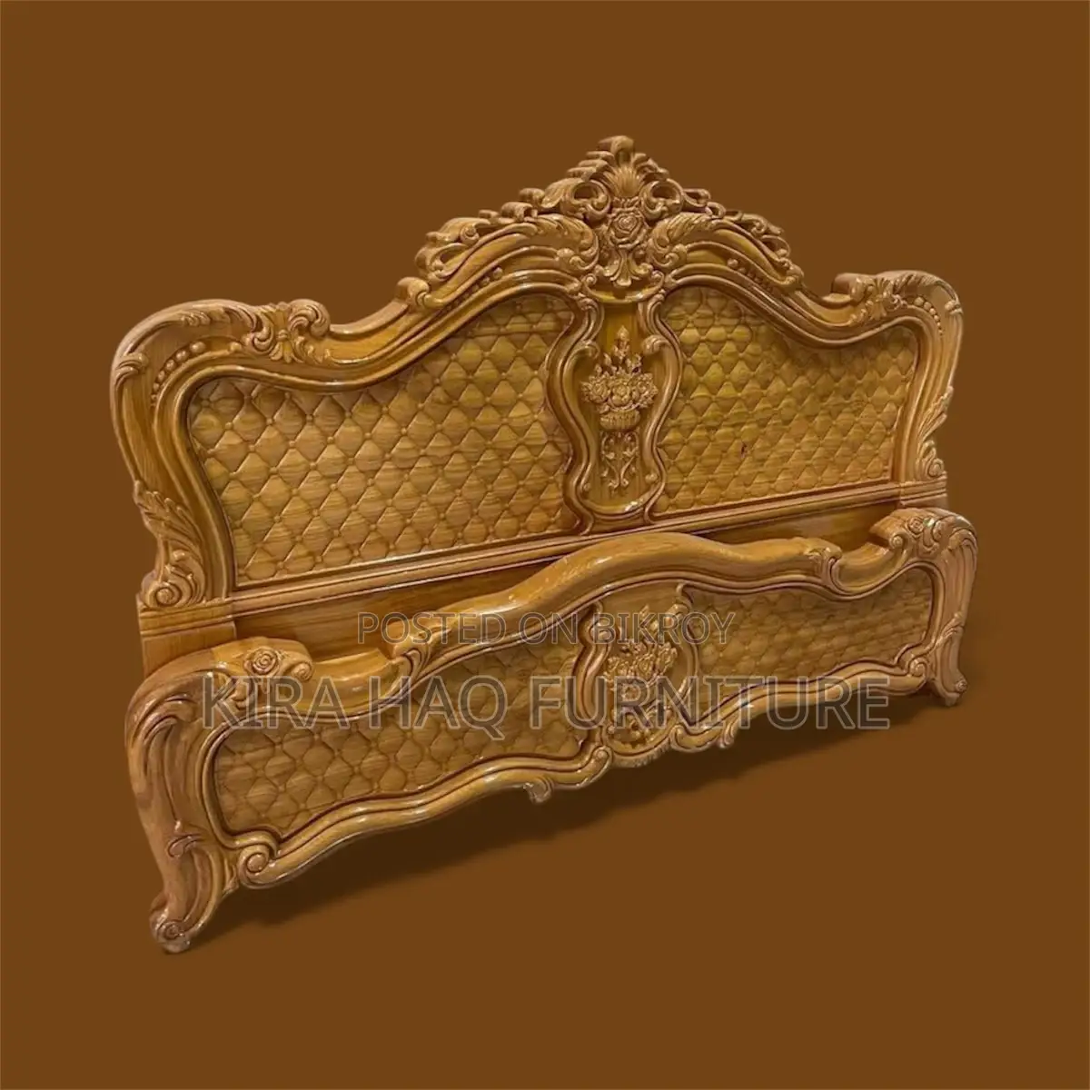 6/7 Feet Teak Wood Bed