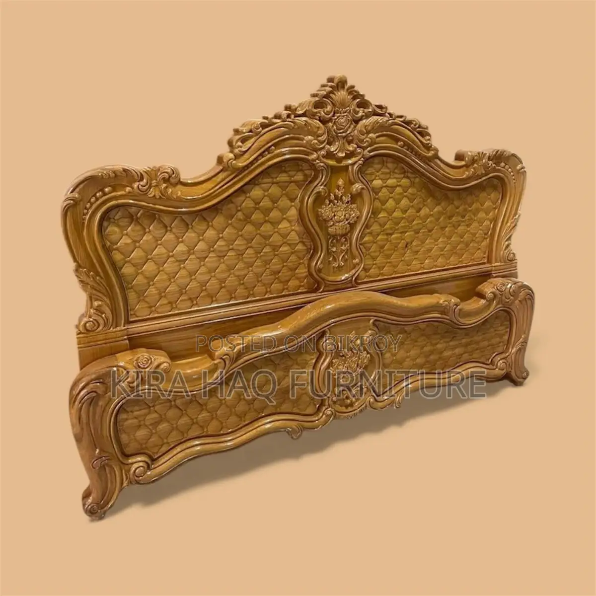 6/7 Feet Teak Wood Bed