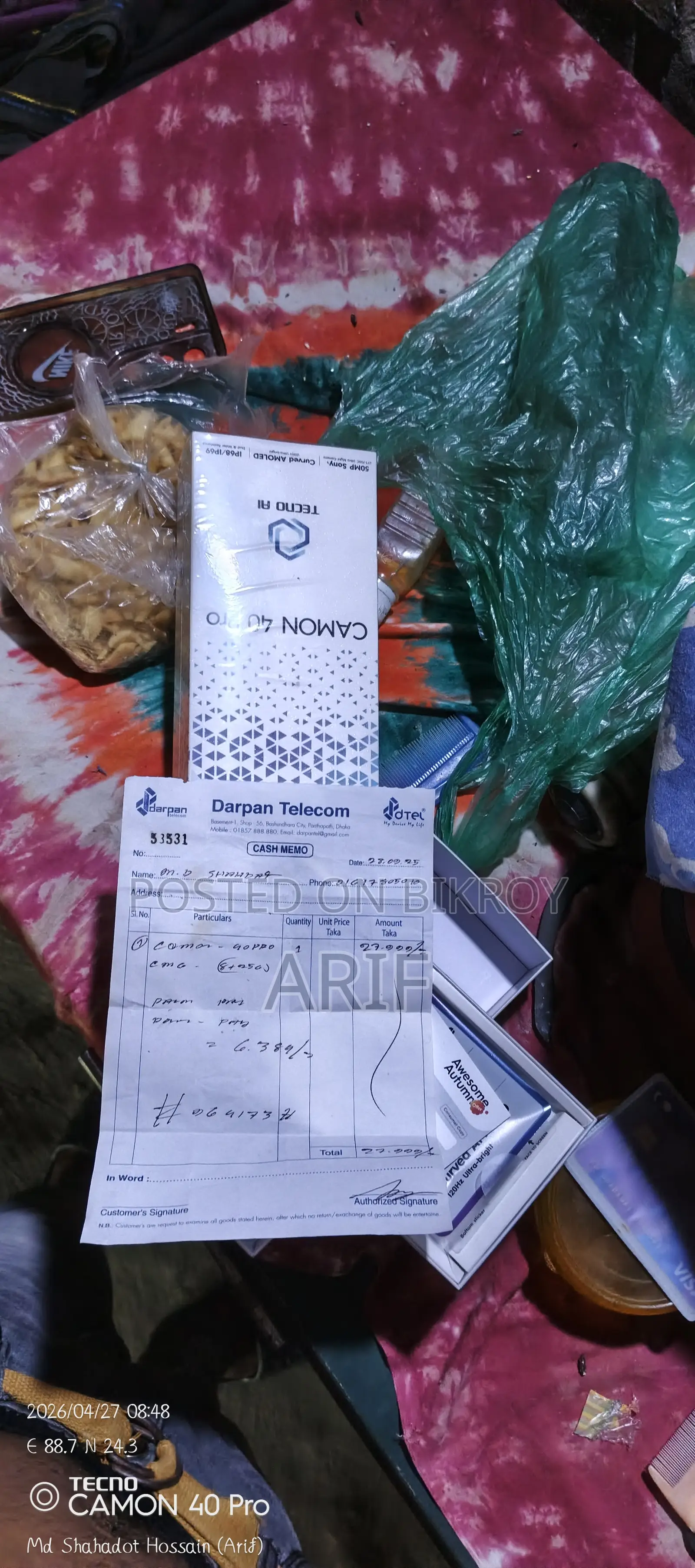 Tecno Camon 40 Pro . (Used)