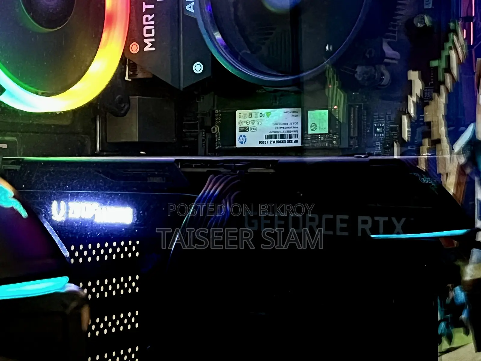 Gaming PC Full Setup (RTX 3060 Ti) + 24” HP Monitor