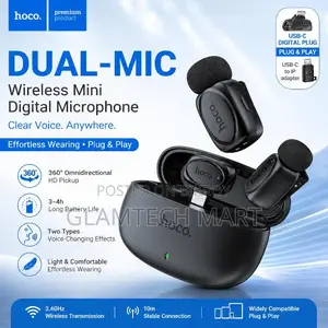 Hoco Dual-mic Wireless Mini Microphone