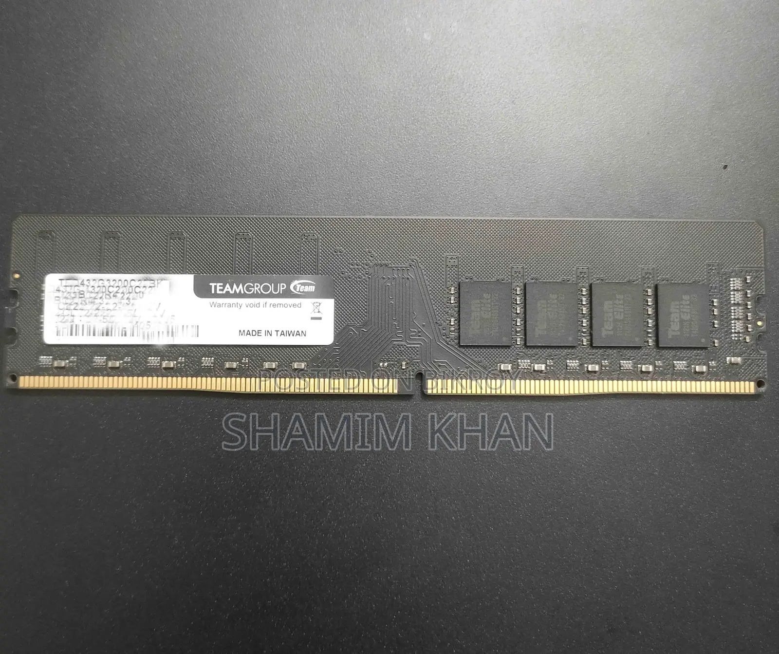 Teamelite-ddr-4, সক্ষমতা : 32 জিবি, বাস স্পিড 3200 মেগাহার্টজ একদম নতুনের মতো