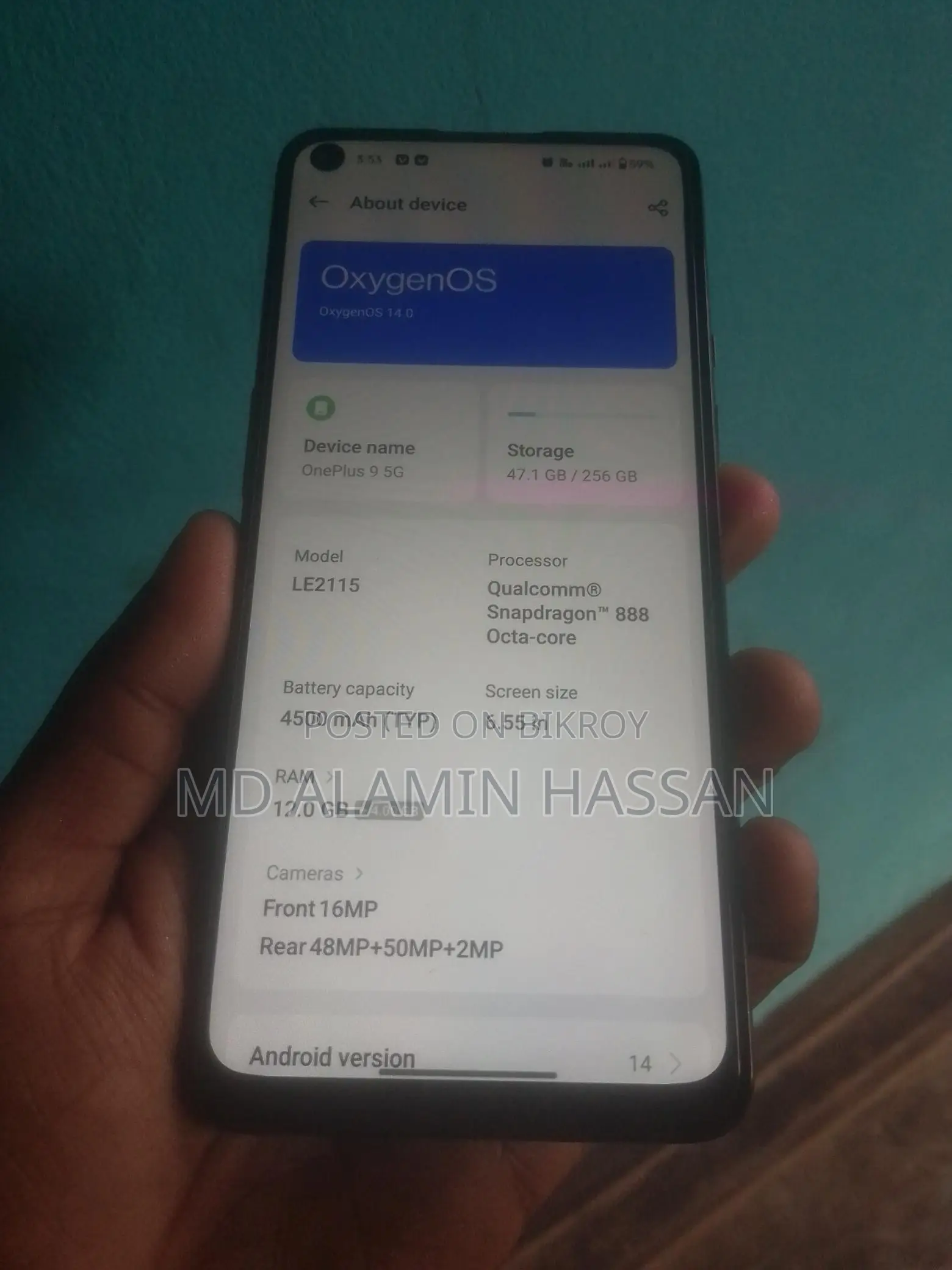 OnePlus 9 5G 12GB+4, 256GB (Used)