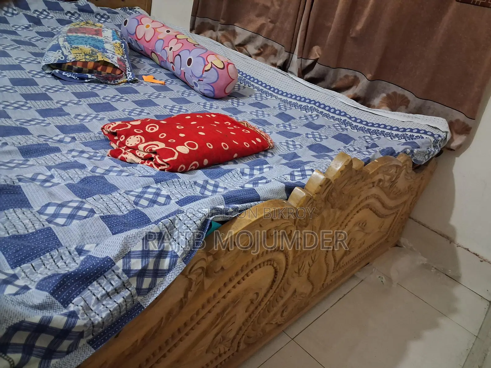 Akashmoni Wood Full Box 6ft x 7ft Bed