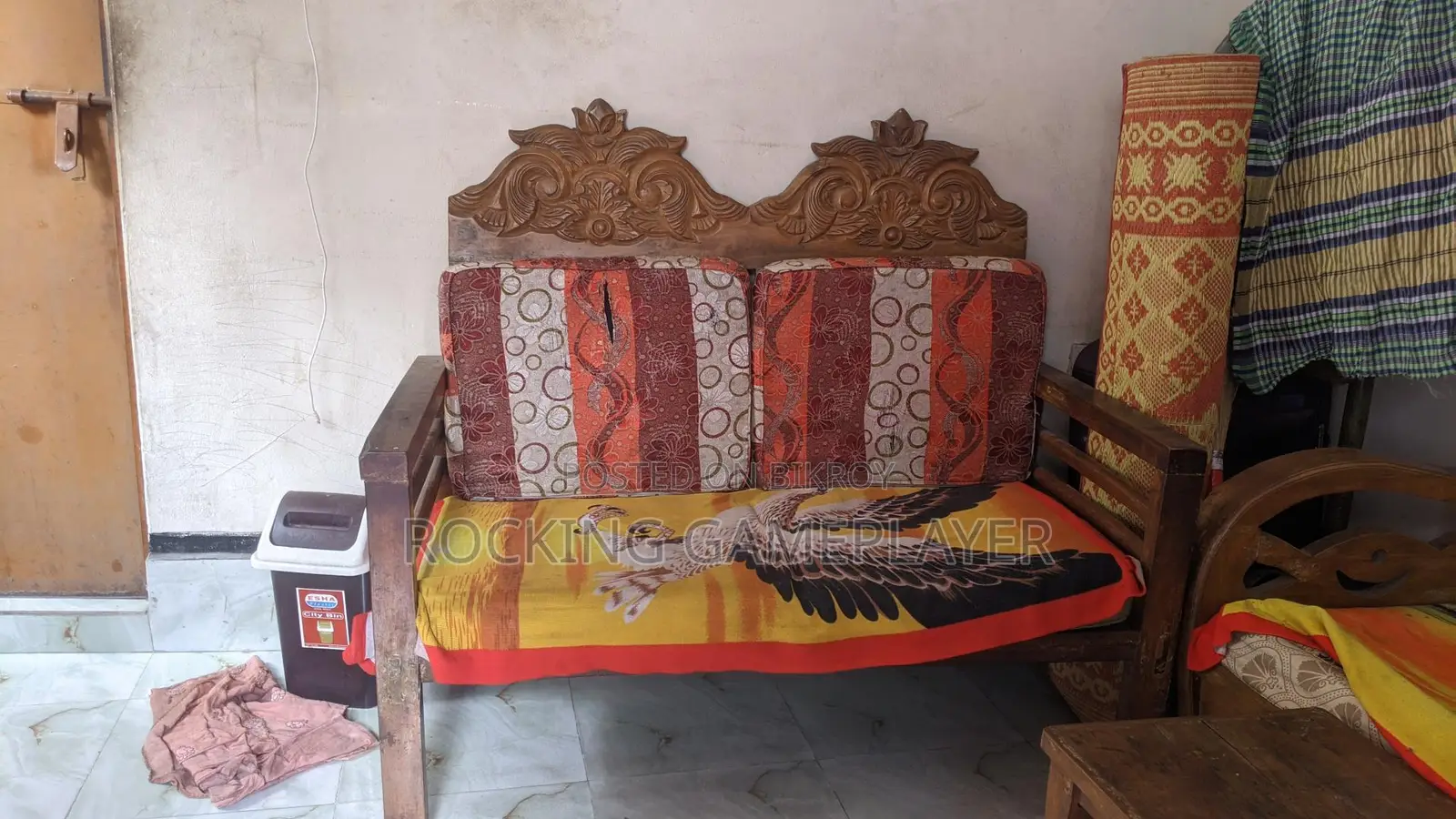 Iron and Wood Sofa - One Single, One Double