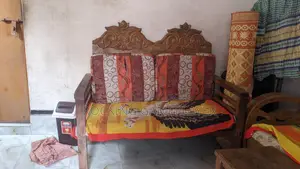 Iron and Wood Sofa - One Single, One Double