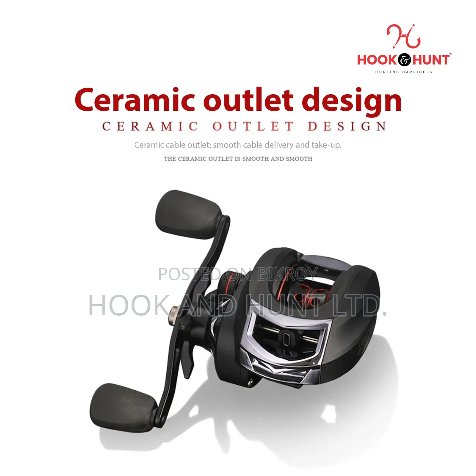 AC200 Water Drop Drum Fishing Reel Black Brown