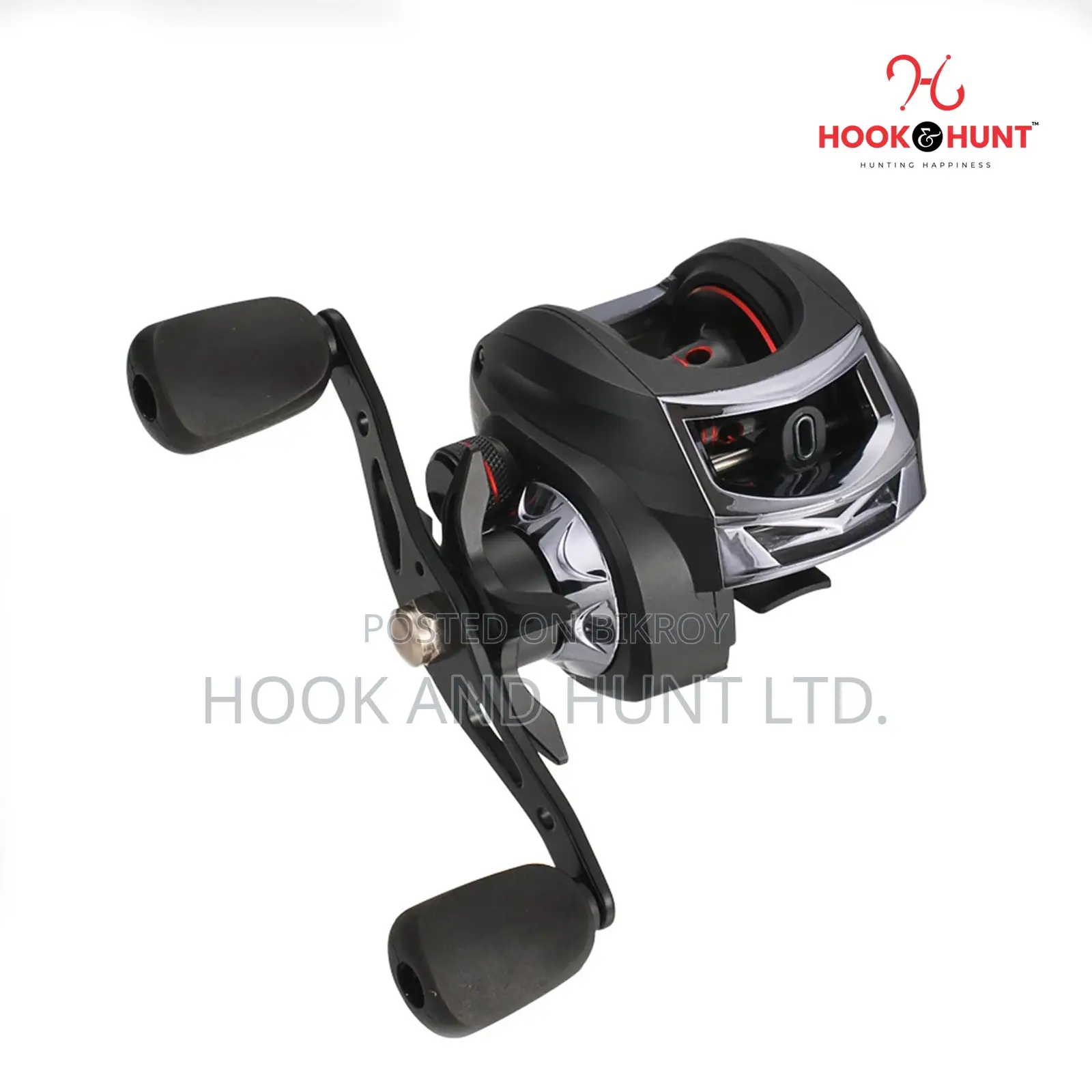 AC200 Water Drop Drum Fishing Reel Black Brown