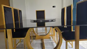 Brand New Golden Colored Stainless Steel Dining Table