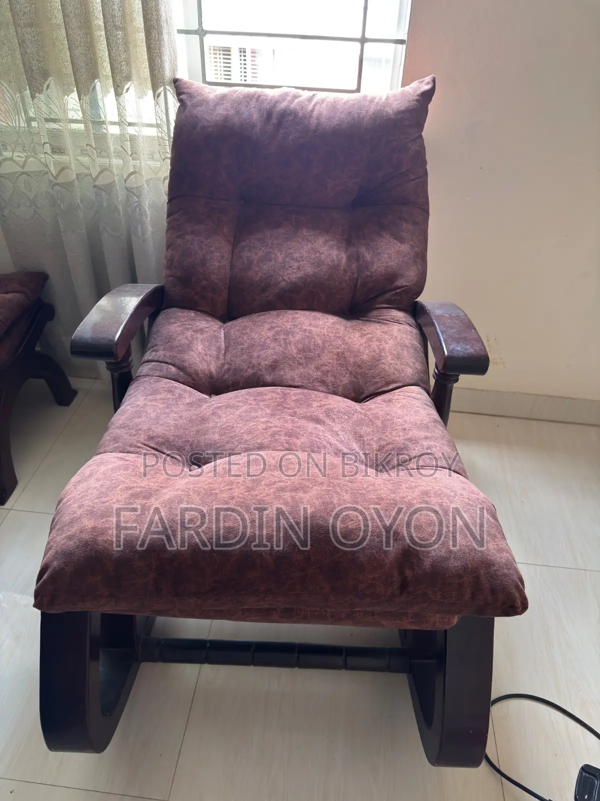Customized Solid Teak Wood Ultra Comfort Rocking Chair for Sale