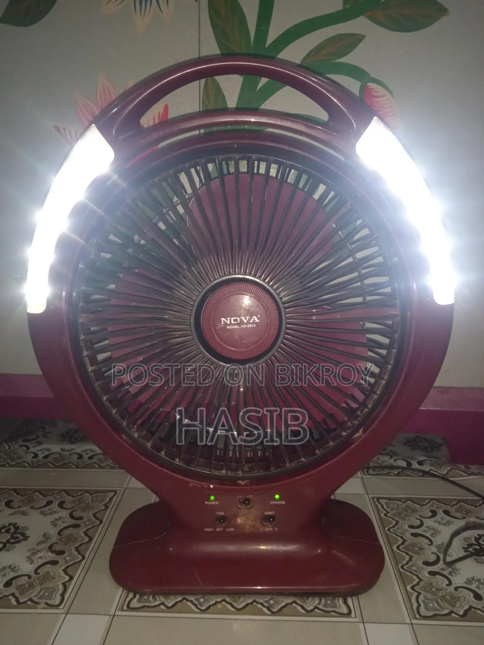 নোভা ফ্রেশ ৫ ঘন্টা বেকাপ চার্জফ্যান বড় নতুন কেনেডি ব্যাটারি বিক্রি হবে