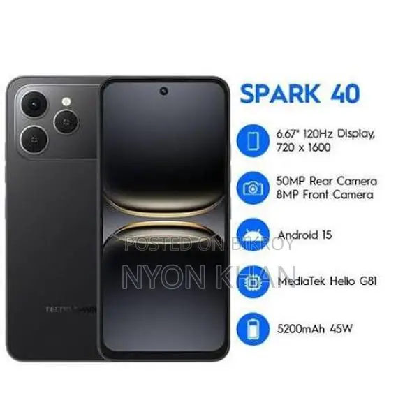 Tecno Spark 40 128 GB Black