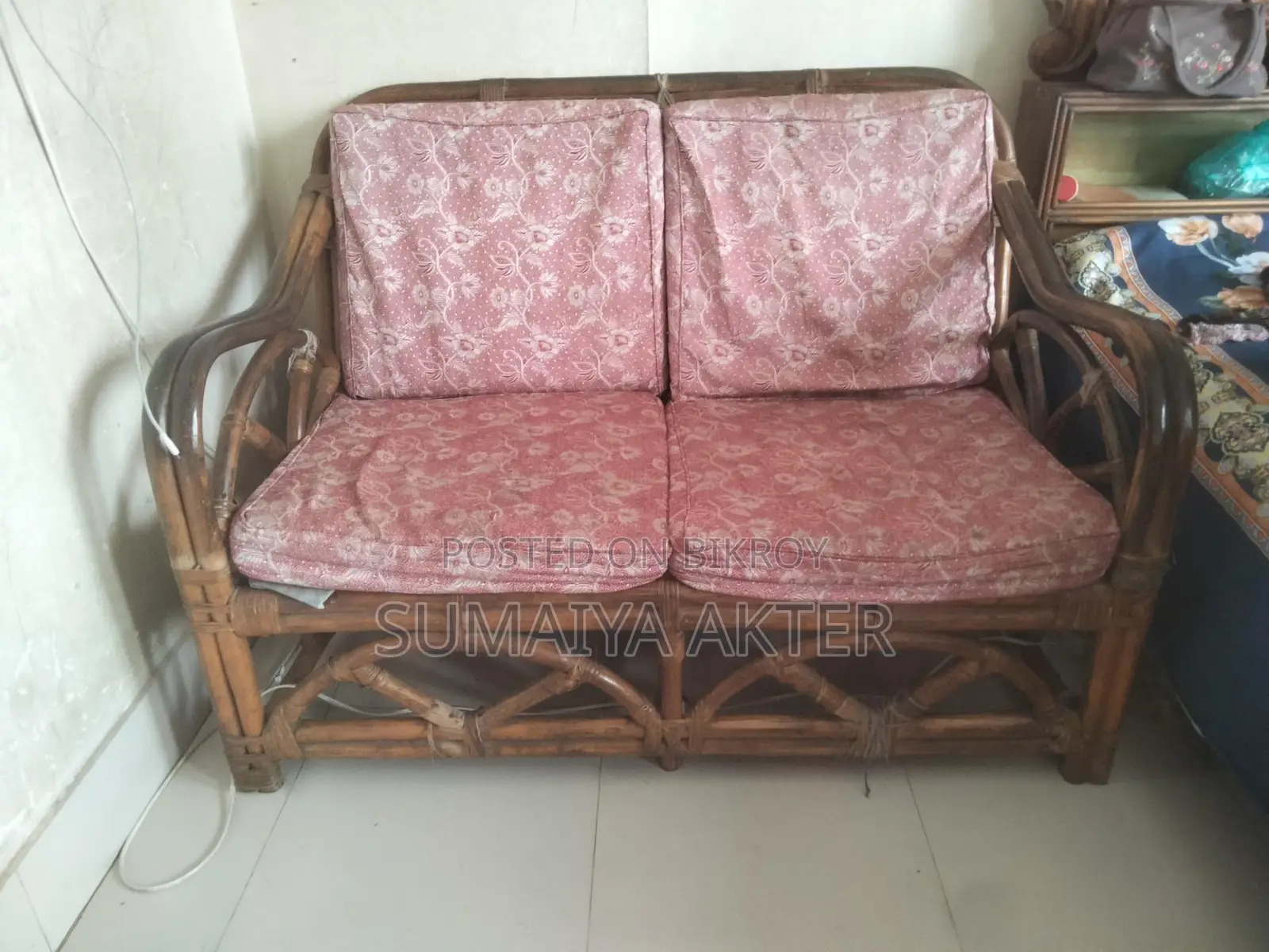 Rattan Sofa and TV Cabinet