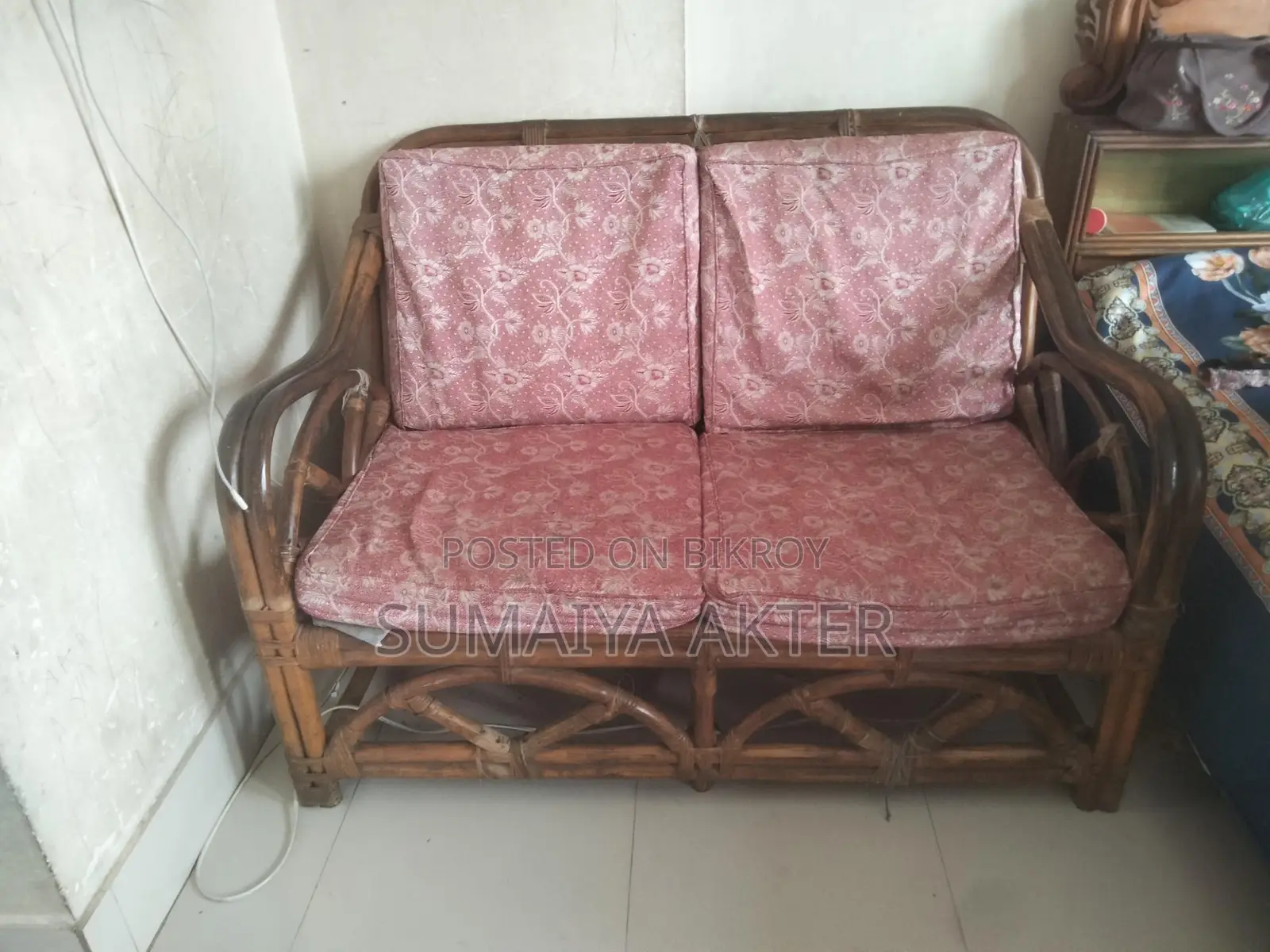 Rattan Sofa and TV Cabinet