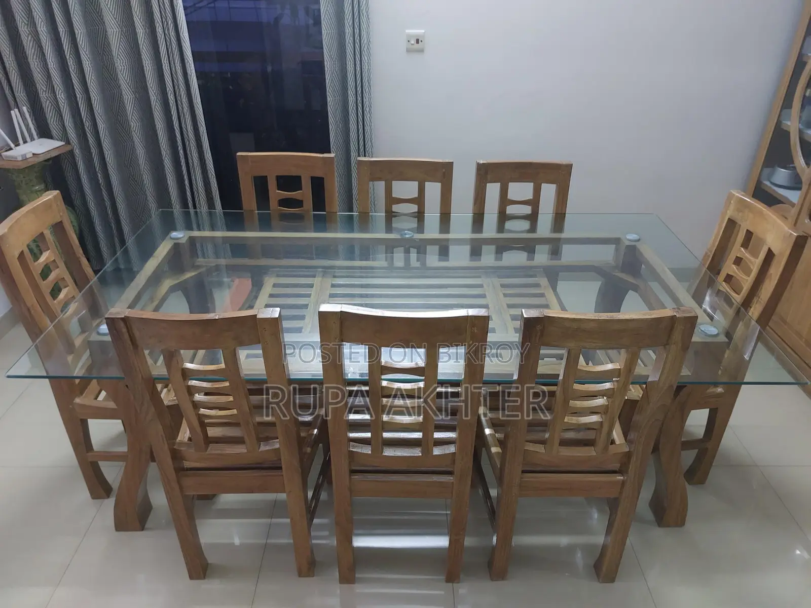 Chittagong Shogun Dining Set, 8 Chairs, 3 Years Used, Good Condition, Customised