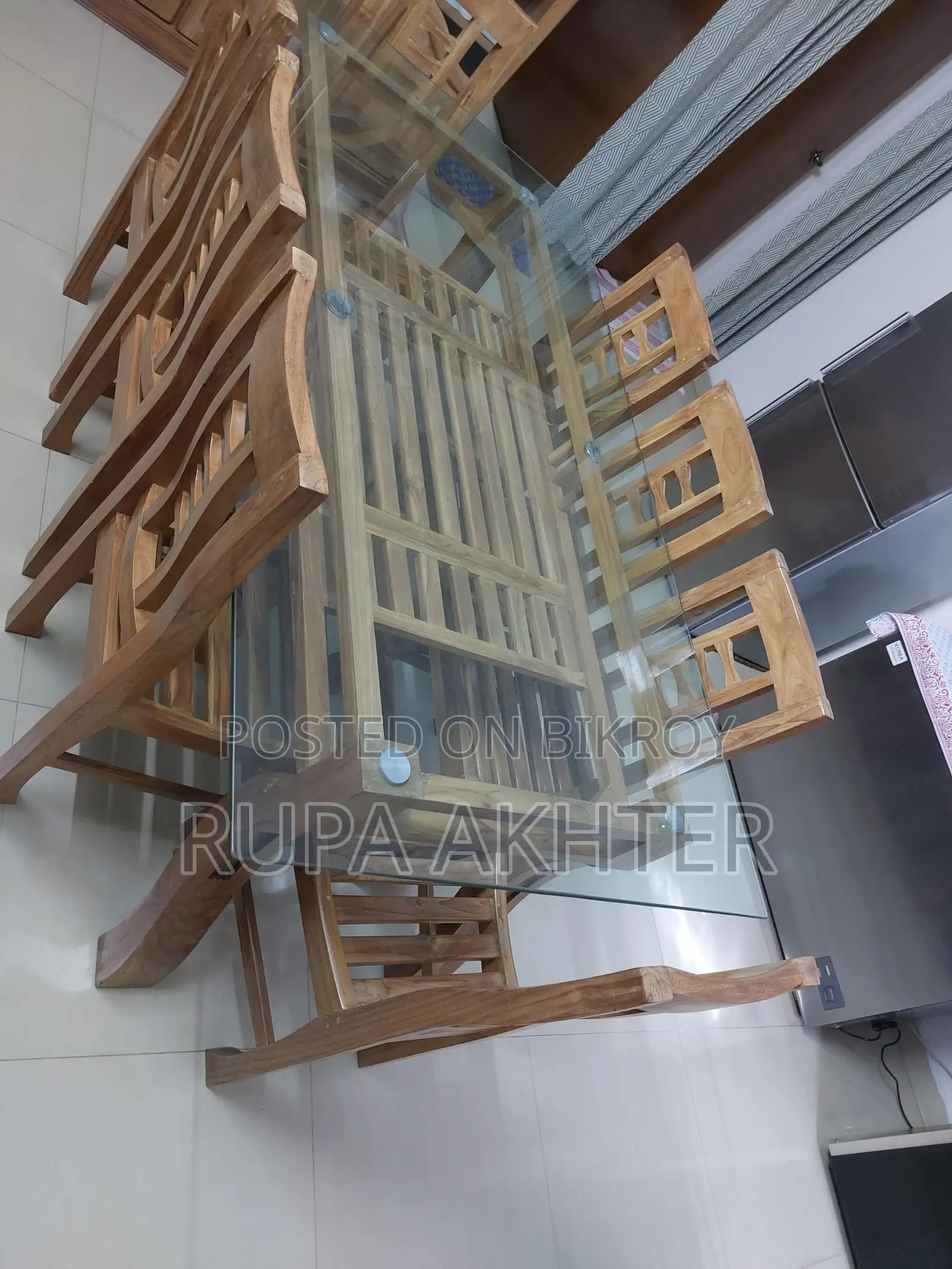 Chittagong Shogun Dining Set, 8 Chairs, 3 Years Used, Good Condition, Customised