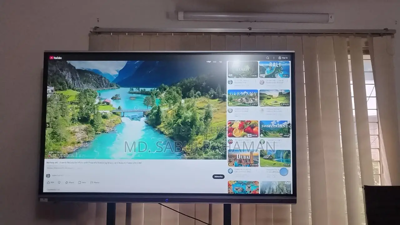 Bozee 75" 4K UHD Smart Interactive Flat Panel Display Dual Operating Sys