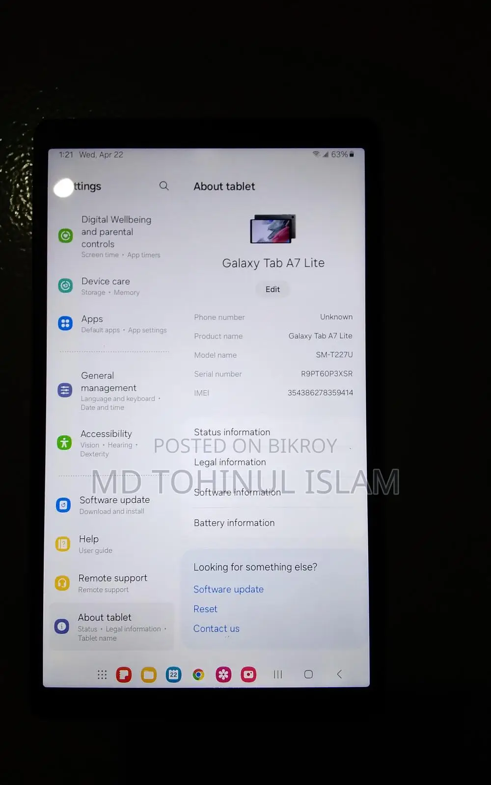 Samsung tab sm-t227u