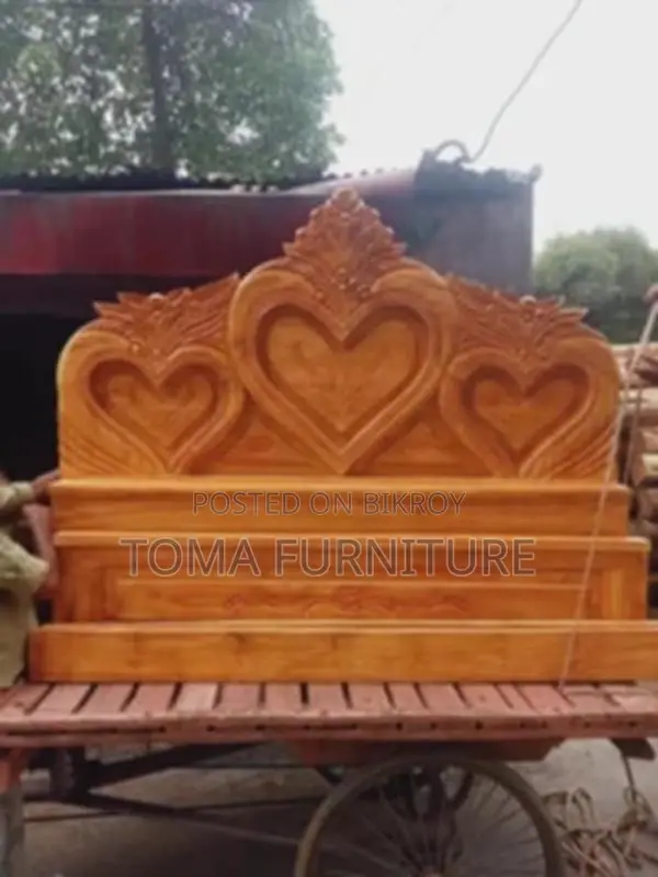 Akashmoni Wood Semi-Box Bed