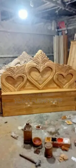 Akashmoni Wood Semi-Box Bed