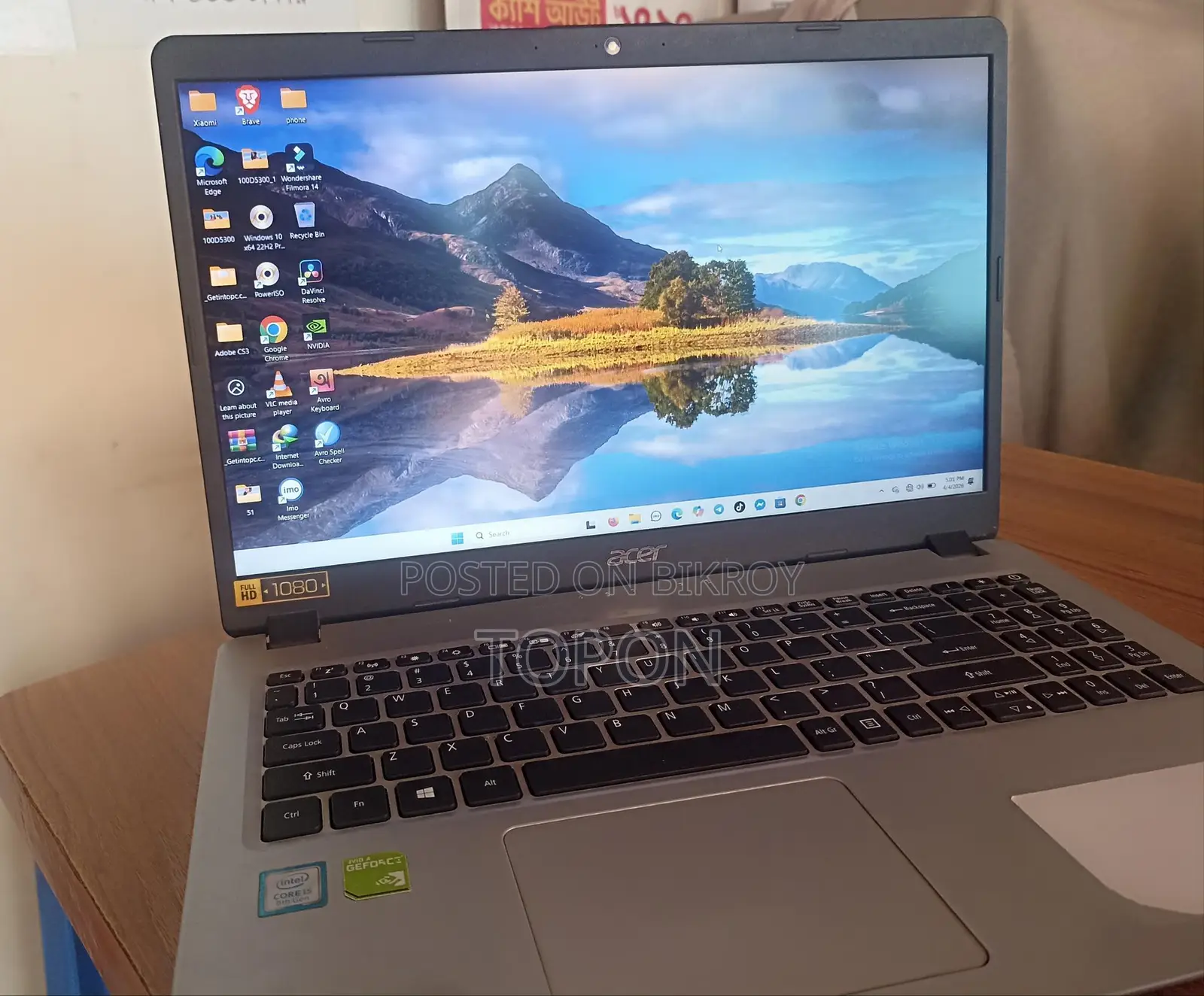 Acer I5 8th Gen Laptop | 8gb Ram Nvme 120 Gb Ssd 2 Graphics