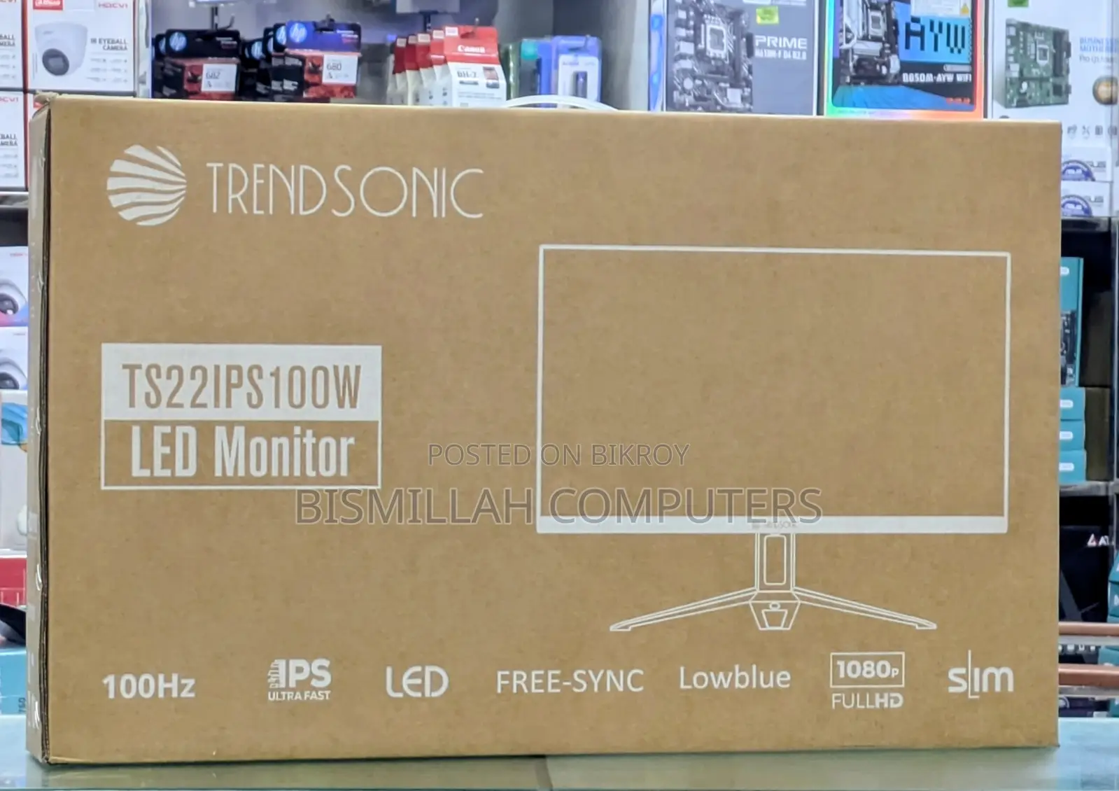 Trendsonic 21.5" Full HD IPS Monitor – 100Hz, Slim Design