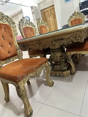 6-Chair Teak Wood Dining Set (Victoria Design)