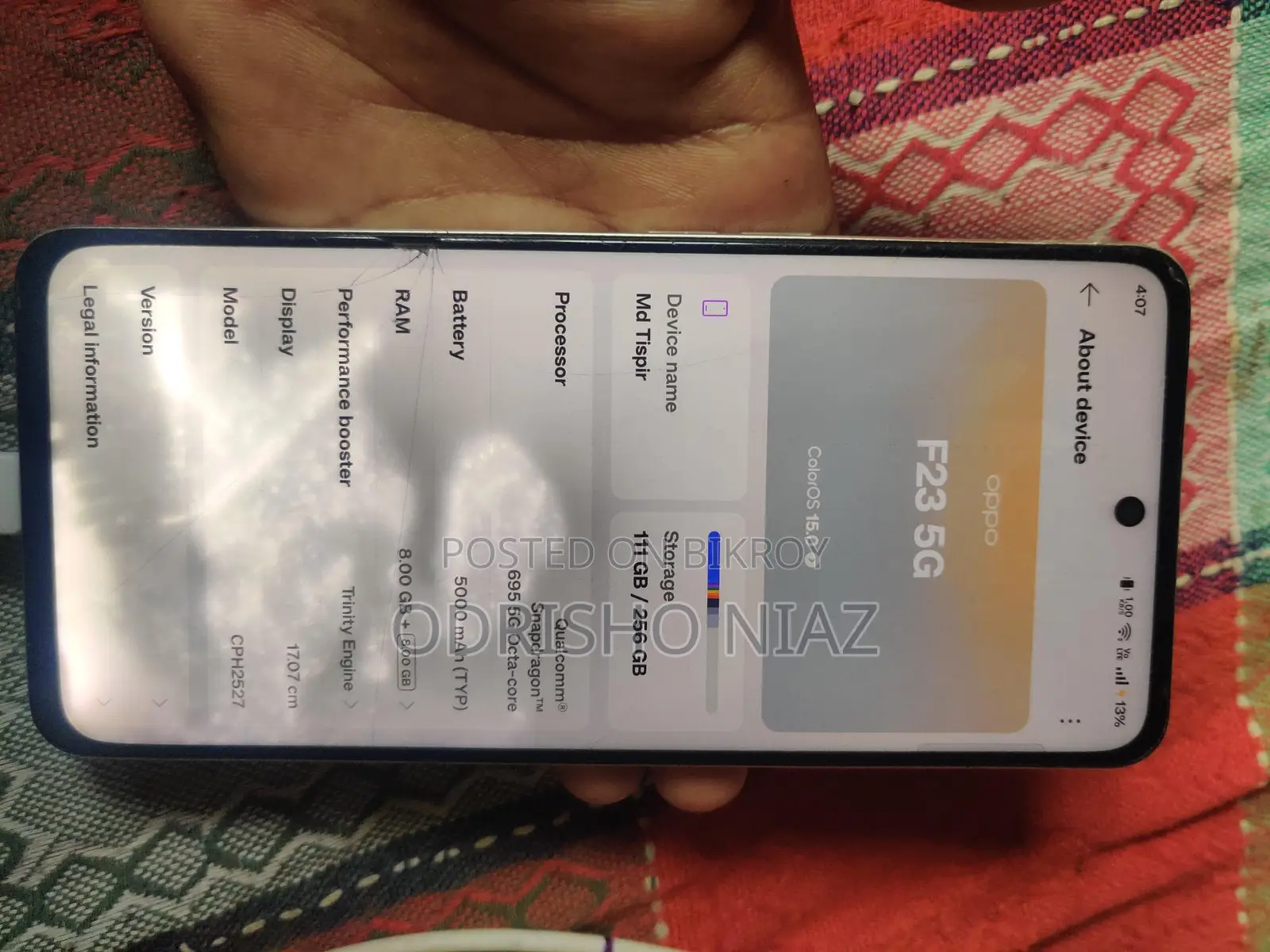 OPPO F23 8+8=16GB / 256GB (Used)