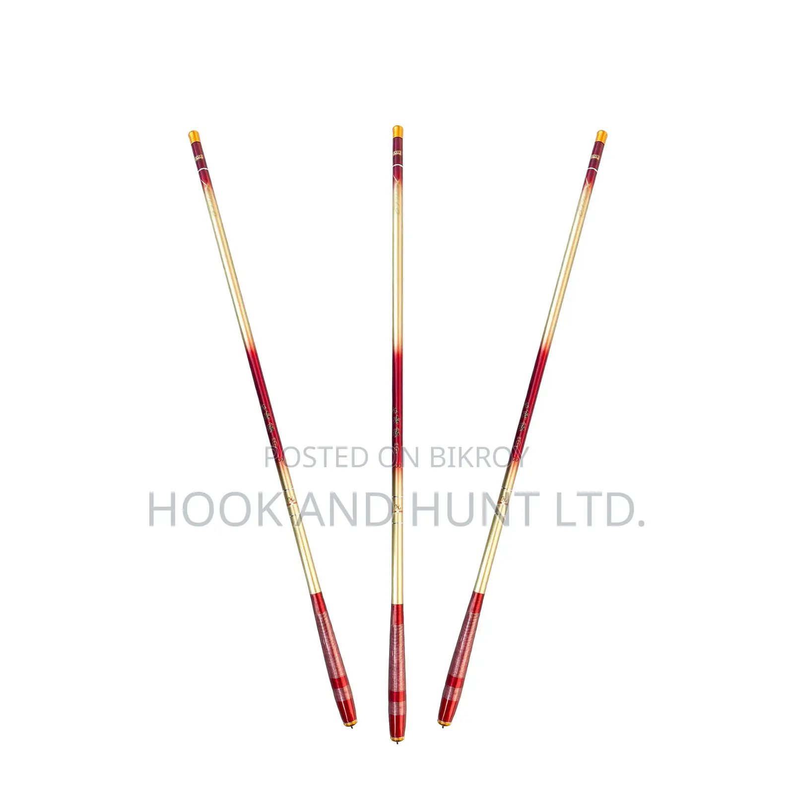 Red Carbon Stream Fishing Rod 300–540cm Ultra Light 37 Action